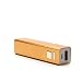 Produktbild Metall PowerBank by aricona - 2600 mAh in gold USB Power Bank, externer universal Zusatzakku in Mini Format, tragbares ultra kompaktes Design für Handys, Smartphones, Tablets & weitere mobile Geräte
