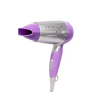 VEGA Galaxy Foldable 1100 Watts Hair Dryer With Heat & Cool Setting And Detachable Nozzle (VHDH-06)-Purple