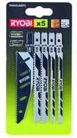 Preisvergleich Produktbild JIGSAW BLADE SET, 5PC RAK05JSBFC By RYOBI