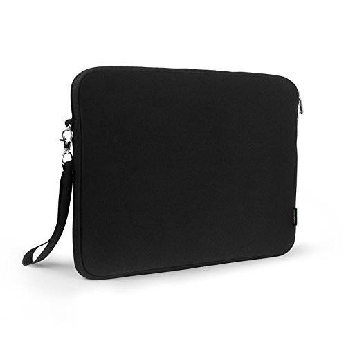 Lavievert weiches Neopren Hülle Sleeve Laptoptasche, Schutzhülle Tasche für 13 Zoll MacBook Air / Pro / Pro Retina und 13-13,3 Zoll Laptop / Notebook Computer / Ultrabook mit dem Reißverschluss (Farbe: Schwarz/Pink) (Schwarz)