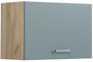 ‎VICCO Vicco Hängeschrank R-Line, hängender Küchenschrank, Blau-Grau/Goldkraft Eiche, 60 cm Flach