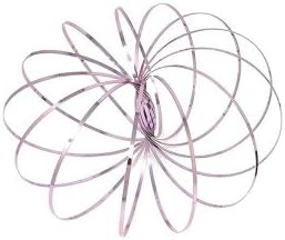 Magic Flow Rings Stainless Steel Rings Kinetic Toy Arm Slinky Infinity Spring Fidget Gadget (Pink)