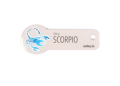 Neu!!! Einkaufswagenchip und Schlüsselanhänger Sternzeichen Motiv: Scorpio- Skorpion 24.10.-.22.11. aus Edelstahl mit Schlüsselschutz