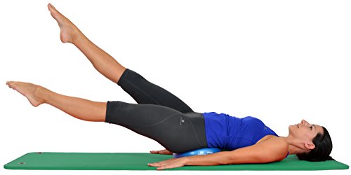 MSD Ball 26 cm weich + 2 Stopfen + Trinkhalm Pilates Gymnastik Yoga Gym Soft Over Ball blau - 5