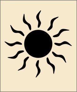 Wandtattoo / Wandaufkleber grosse Sonne; Farbe Gelb - 2