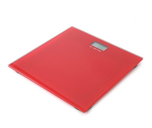 OMEGA „OBSR“ Personenwaage – bis zu 150kg – LCD-Display – rot - 3