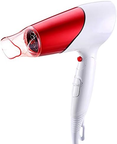 OOFAYWFD Hair dryer, home 1600W power hair dryer hot and cold wind no hair quiet high power fast dry hair milder,Red