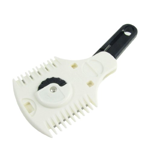 Sourcingmap Adjustable Hair Thinning Razor Trimmer Comb, White/ Black