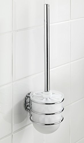 WENKO 18768100 Turbo-Loc WC-Garnitur – Befestigen ohne bohren, Stahl, 10 x 37.5 x 11.5 cm, Chrom - 2