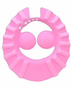 BIZWIZ store Adjustable Safe Soft Bathing Baby Shower Cap Wash Hair for Children Baby Eye Ear Protector (multi Color)