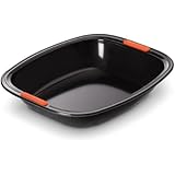 Le Creuset - Bandeja asadora de acero al carbono, 33 x29 cm, color negro