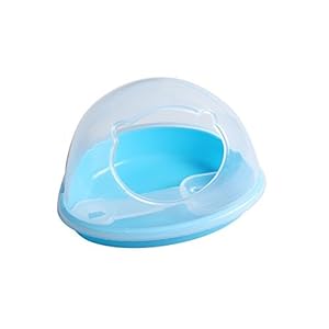 SatisPet – Recipiente de Arena para Baño con Arena de plástico y Caja de Arena para Hámster