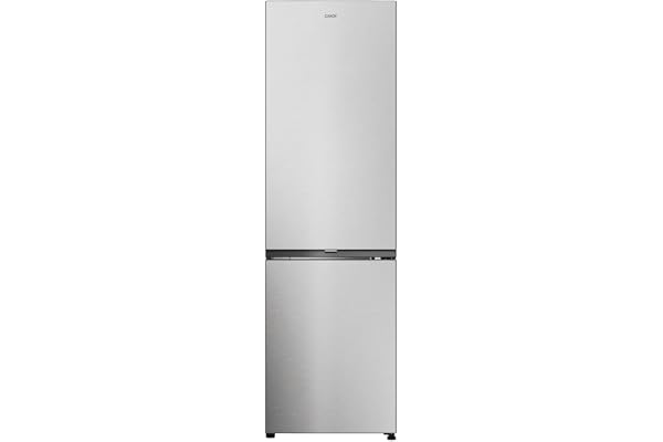 CANDY City Fresco 300 CNCQ2T518EX, Frigorífico Combi, 280L, Ancho 55cm, Altura 182cm, Total No Frost Circle+, Cajón Verdulero, Control Interno Digital, Iluminación LED, Puerta Reversible, 37DB, Inox