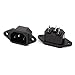 Price comparison product image AC 250V 10A Panel Mount IEC320 C14 Male 3Pole Power Inlet Socket 2pcs