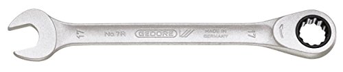GEDORE Ring-Maulschlüssel-Satz mit Ratsche 7 R-012 / 12-tlg. Schraubenschlüssel- und Ratschenschlüssel-Set aus Vanadium Stahl für Schrauben & Muttern mit Ø von 8 – 19 mm - 2