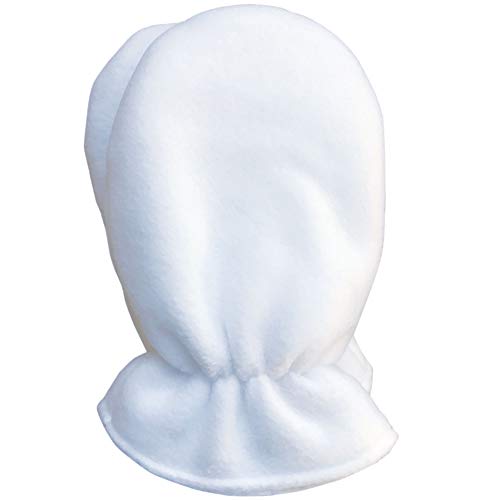 Pair of Cuddlz White Fleece Adult Sized Padded Mittens