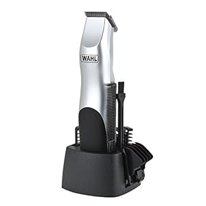 Wahl 9906-2017 Silver Groomsman Battery Hair, Beard and Moustache Trimmer Set