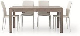 Fashion Commerce fc560 V Extending Table, Wood, Grey, 160 x 90 x 76cm