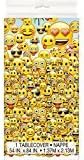 2X Plastic Emoji Tablecloth, 7ft x 4.5ft