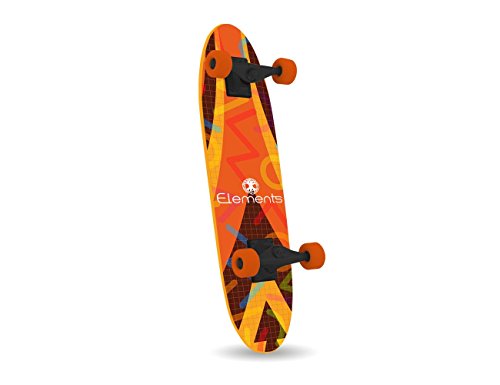 Elements JoySkate Monopatín (clásico) Madera de Arce Multicolor - Monopatines (Monopatín (clásico), Multicolor, Madera de Arce, Imagen, Naranja, 30 kg)