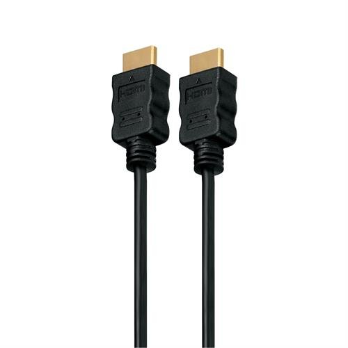 HDSupply X-HC000-005E High Speed HDMI Kabel mit Ethernet, HDMI-A Stecker (19-polig) auf HDMI-A Stecker (19-polig), 2-fach geschirmt, vergoldete Kontakte, 0,5m, schwarz - 2