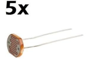 NDT-ELECTRONICS 5 X fotoresistenza 5mm LDR 5528 fotosensore fotocellula photoresistor (arduino-compatibile)