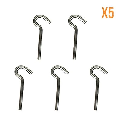 Linxor France ® Lot de 5 pitons P Évolution en inox 7.5 cm - Norme CE
