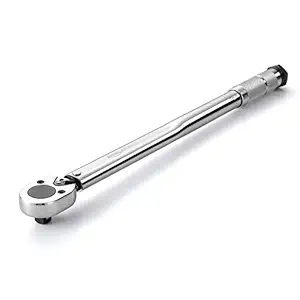 AmazonBasics 1/2-Inch Drive Click Torque Wrench - 20-150 ft.-lb, 27.1-203.5 Nm