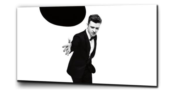 Justin Timberlake Suit And Tie Canvas Print Color Black And