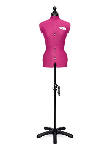 DEUBL Damen Schneiderpuppe verstellbar „CELINE MULTI“ (Gr.S/36-44) weiblicher Torso 8-teilig komplett einstellbar, Fünfpunkt Standfuß, Schneiderbüste mit 12 Verstellrädchen, inkl. Rockabrunder, extra Rückenlängenverstellung - 8