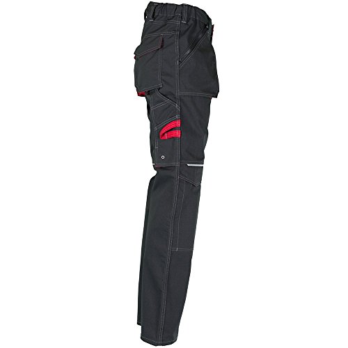 Planam Bundhose „Basalt“ Größe 42 / 164, anthrazit / rot, 2820042 - 3