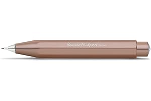 Kaweco AL Sport ołówek automatyczny 0,7 mm HB, 12 g, ołówek z wysokiej jakości aluminium, jedwabisty błyszczący ołówek 10,5 cm, ołówek drukujący do wielokrotnego napełniania, różowe złoto