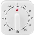 JUSTAKEIT 60 Minutes Mechanical Timer | Kitchen Timer Alarm Countdown Manual Stand Small Loud Clock Gadgets for Baking Reminder Cooking Tools