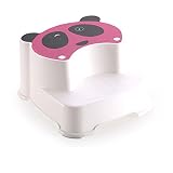 Reizendes Panda Muster Kinder Doppelt Stufenhocker | Fußböden für Jungen und Mädchen Bad WC Training | Anti-Slip Kinder Fuß Hocker