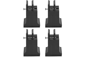 Wakects Zestaw 4 gumowych podkładek do łóżka, regulowane podwyższone klocki łóżka, podnośniki sof, nogi stołowe, poduszki do podnoszenia z klipsem śrubowym do domowego biura (czarny)