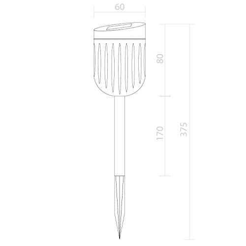 oneConcept • Tulipan • Außenleuchten • Solarleuchten Garten • Wegeleuchten • LED • 6er Set • Tulpenform • Stecklampen • geeignet für alle Außenanlagen • spritzwassergeschützt nach IP44 • Solar-Akku-Betrieb • gebürsteter Edelstahl • Erdspieß • schwarz-silber - 5