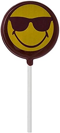 Smiley World Emoji Face Expressions Chocolate Lollipops Sucker "COOL" Gourmet Personal Mothers Day Gift (Individual Pack) ChocoKicksTM