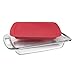 Produktbild Pyrex Easy Grab 3-Qt (9 X 13) Oblong Baking Dish W/ Red Plastic Lid (Set of 3) by Pyrex