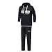 Produktbild Amphia - Herbst- und Wintersportbekleidung für Herren - Herren Herbst Winter Hooded Print Sweatshirt Top Hosen Sets Sportanzug Trainingsanzug(Schwarz,XXL)
