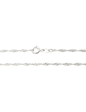 samaki - Sterlingsilber Kette, 40 cm, 2 mm, gedreht für Mädchen Damen