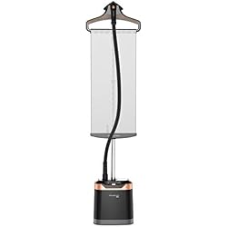 Rowenta IS8460D1 - Cepillo de vapor 1800 W, depósito 1,3 L, elimina arrugas, olores y desinfecta, listo en 45 seg, accesorio prendas delicadas y gruesas, tabla vertical cabezal XL con 5 accesorios