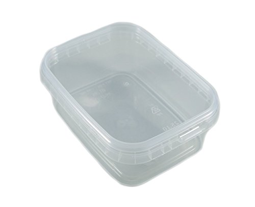15 Universal Kunststoff Dosen mit Deckel Industriestandard Rechteckig 280ml - 2