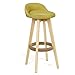 Produktbild Chuan Han Barhocker Barhocker Hocker mit Rückenlehne Drehbarer Leinenbezug Sitz Esszimmerstuhl Küche | Bar, Grün, 48 x 83 cm
