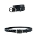 Produktbild H-M-STUDIO Männer Gürtel   Rindsleder   Fein Leder   Herren Ledergürtel   Echtes Leder   Lässig   Einfache   Wilde   Kits   Studenten Dekorative Gürtel. Schwarz 95Cm