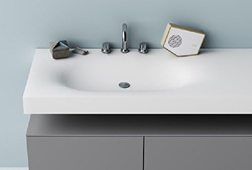 Planit Moby Washbasins bathroom top thermofored washbasin in Corian Glacier MOBY