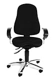 Ergonomische Rückenlehne Topstar SI59UG20, Sitness 10 ergonomischer Bürostuhl, Schreibtischstuhl, inkl. höhenverstellbaren Armlehnen, Bezugsstoff schwarz