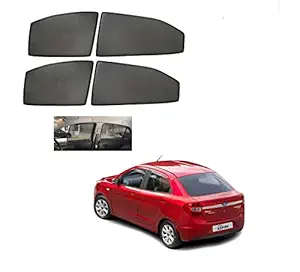 Kozdiko Premium Custom Fit Car Sun Shades Fix Curtains Non Magnetic Mesh Compatible for Ford Figo::Aspire