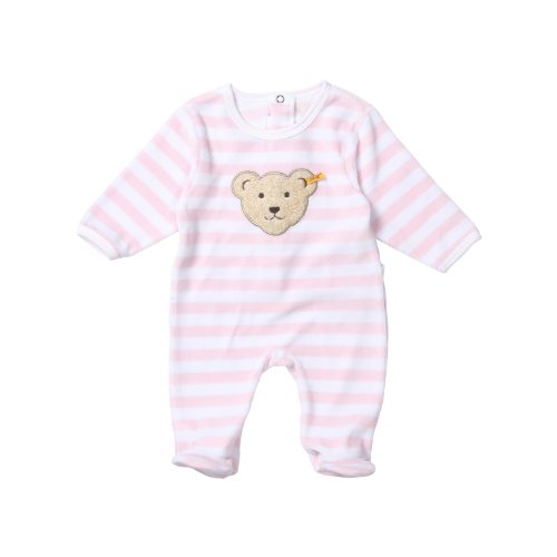 Steiff Baby Girls Long Sleeve Footies, Pink (Barely Pink Rose 2560), 0 - 3 Months