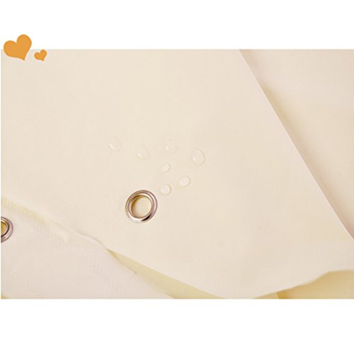 Gwell High Quality PEVA Waterproof Shower Curtain Anti-mold including Curtain Rings Bathroom 180x180cm White - Image 3