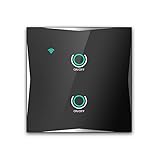 【INTELIGENTE】: el interruptor de luz inteligente Wi-Fi puede controlar a distancia su dispositivo y la luz en cualquier momento y en cualquier lugar a través de la aplicación sin smartphone. También puede controlar su dispositivo o luces con su voz a través de Amazon Alexa y Google Home.